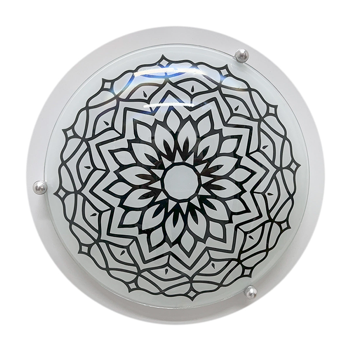 Plafon P 40 LED 3 tonos 12w Color Blanco Vidrio Mandala