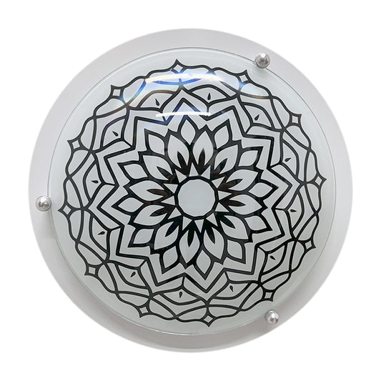 Plafon P 40 LED 3 tonos 12w Color Blanco Vidrio Mandala
