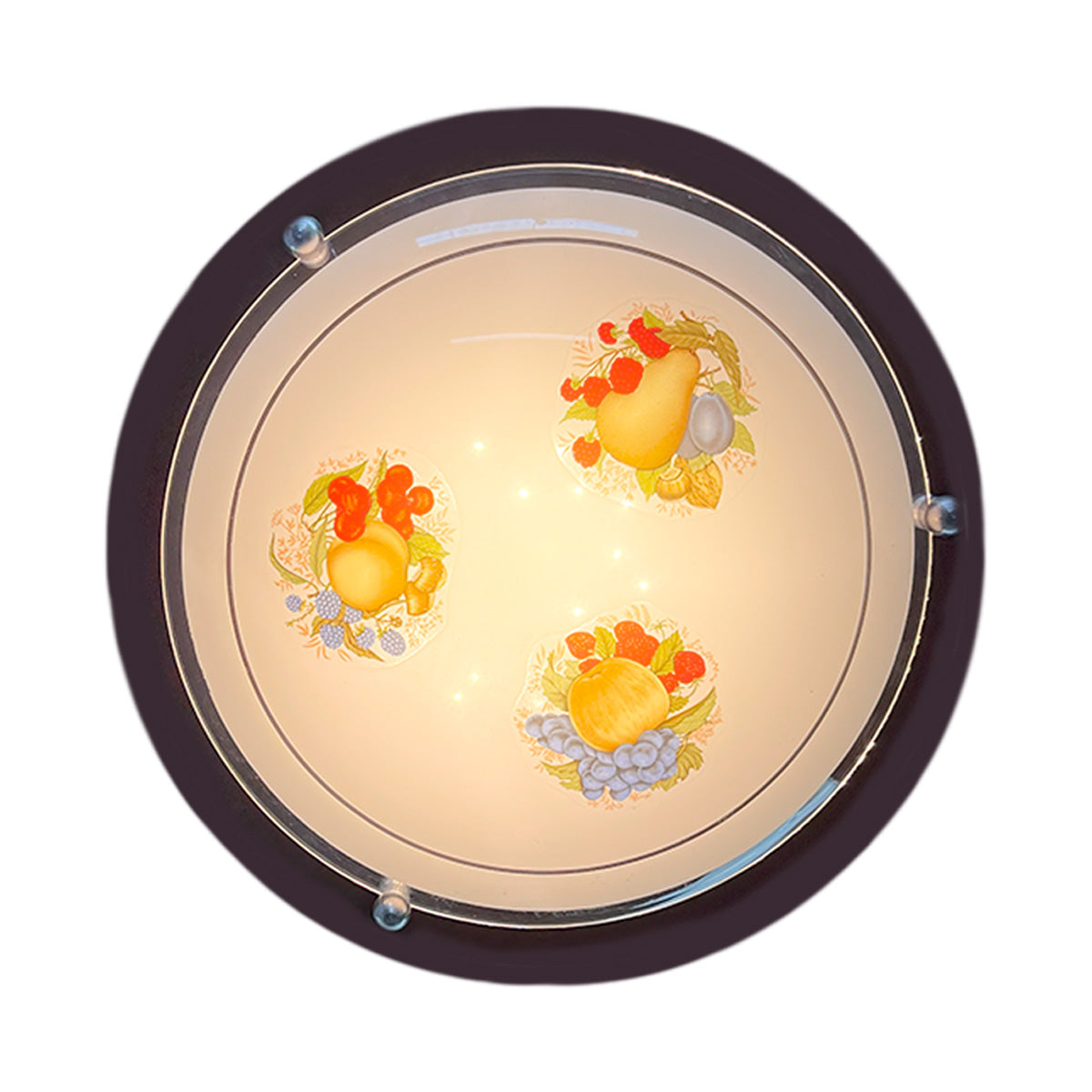 Plafon P 40 LED 3 tonos 12w Color Chocolate Vidrio Frutas