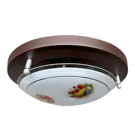 Plafon P 40 LED 3 tonos 12w Color Chocolate Vidrio Frutas