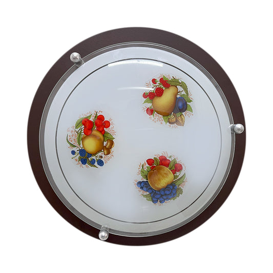 Plafon P 40 LED 3 tonos 12w Color Chocolate Vidrio Frutas