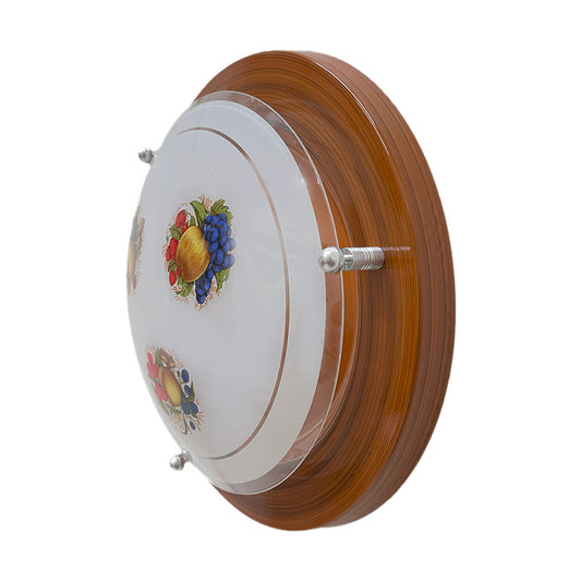 Plafon P 40 LED 3 tonos 12w Color Madera Vidrio Frutas