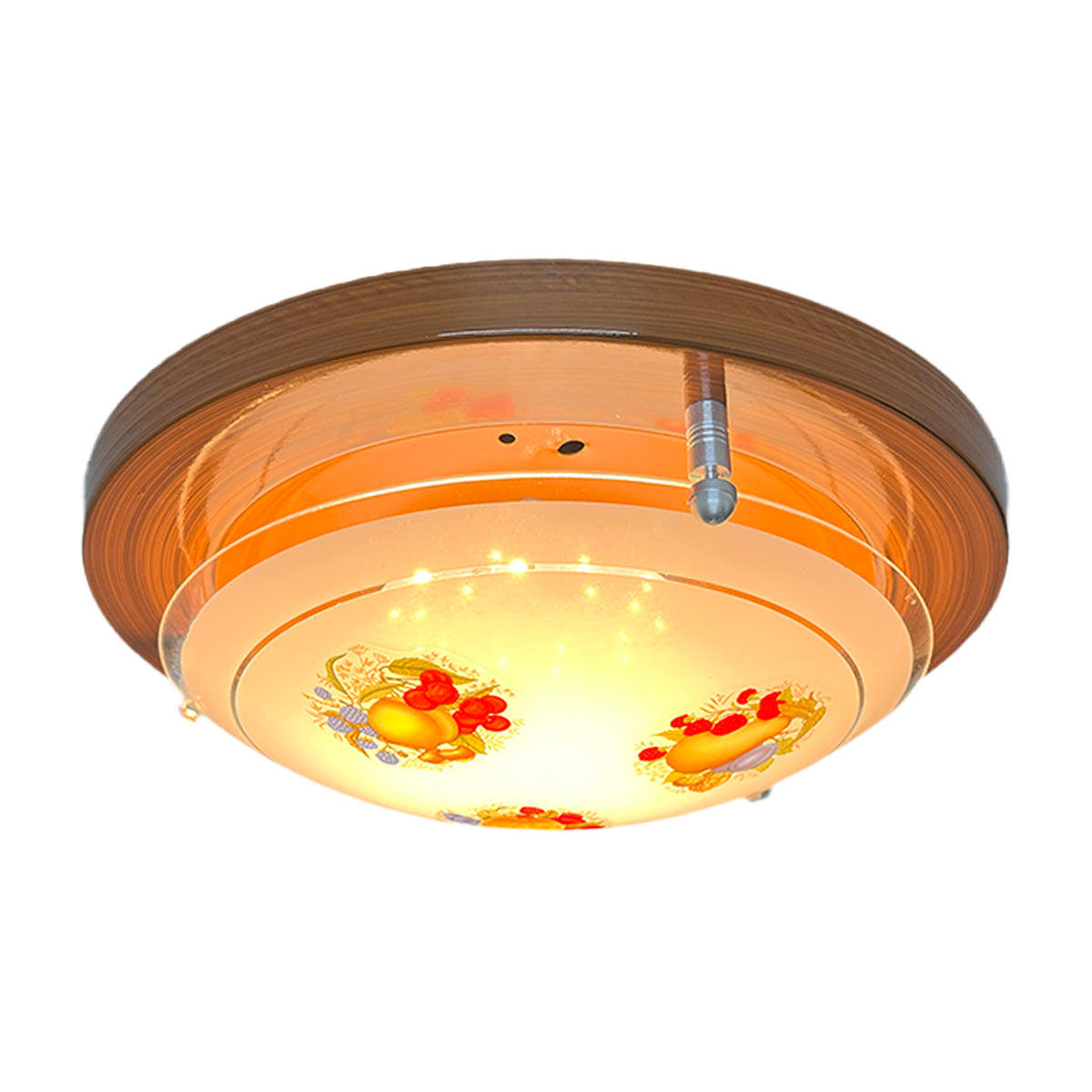 Plafon P 40 LED 3 tonos 12w Color Madera Vidrio Frutas