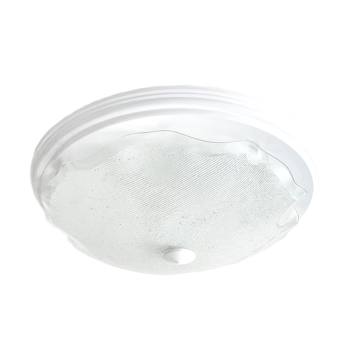 Lampara De Techo, Luz Ideal, Plafón P-42 Jumbo Blanco Diamantado