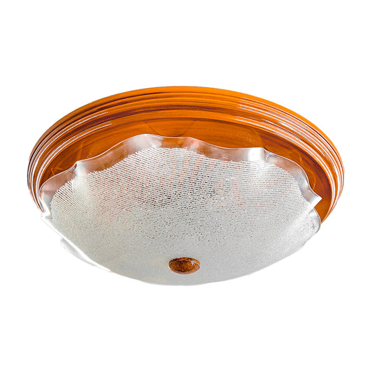 Lampara De Techo, Luz Ideal, Plafón P-42 Jumbo Madera Diamantado