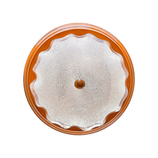 Lampara De Techo, Luz Ideal, Plafón P-42 Jumbo Madera Diamantado