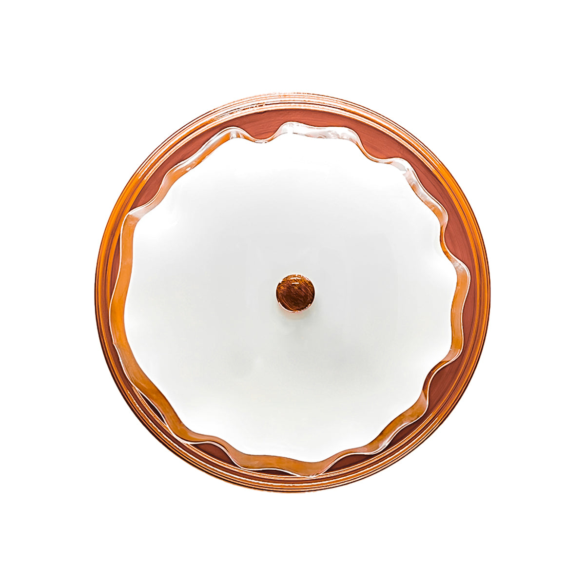 Lampara De Techo, Luz Ideal, Plafón P-42 Jumbo Madera Liso