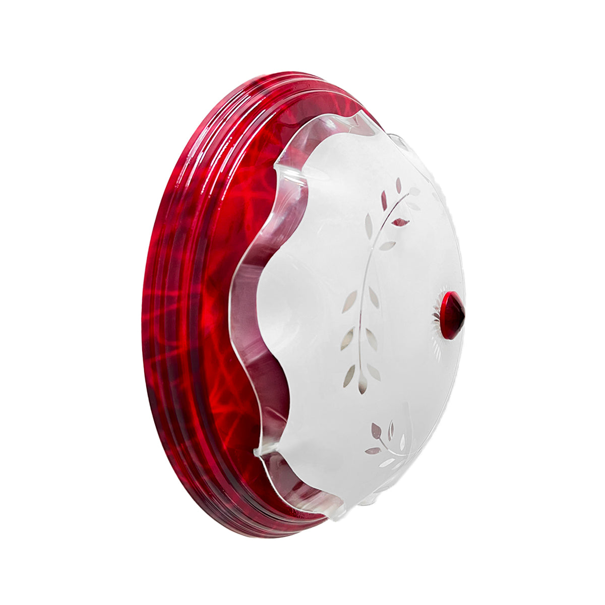 Lampara De Techo, Luz Ideal, Plafón P-42 Jumbo Vino Espiga