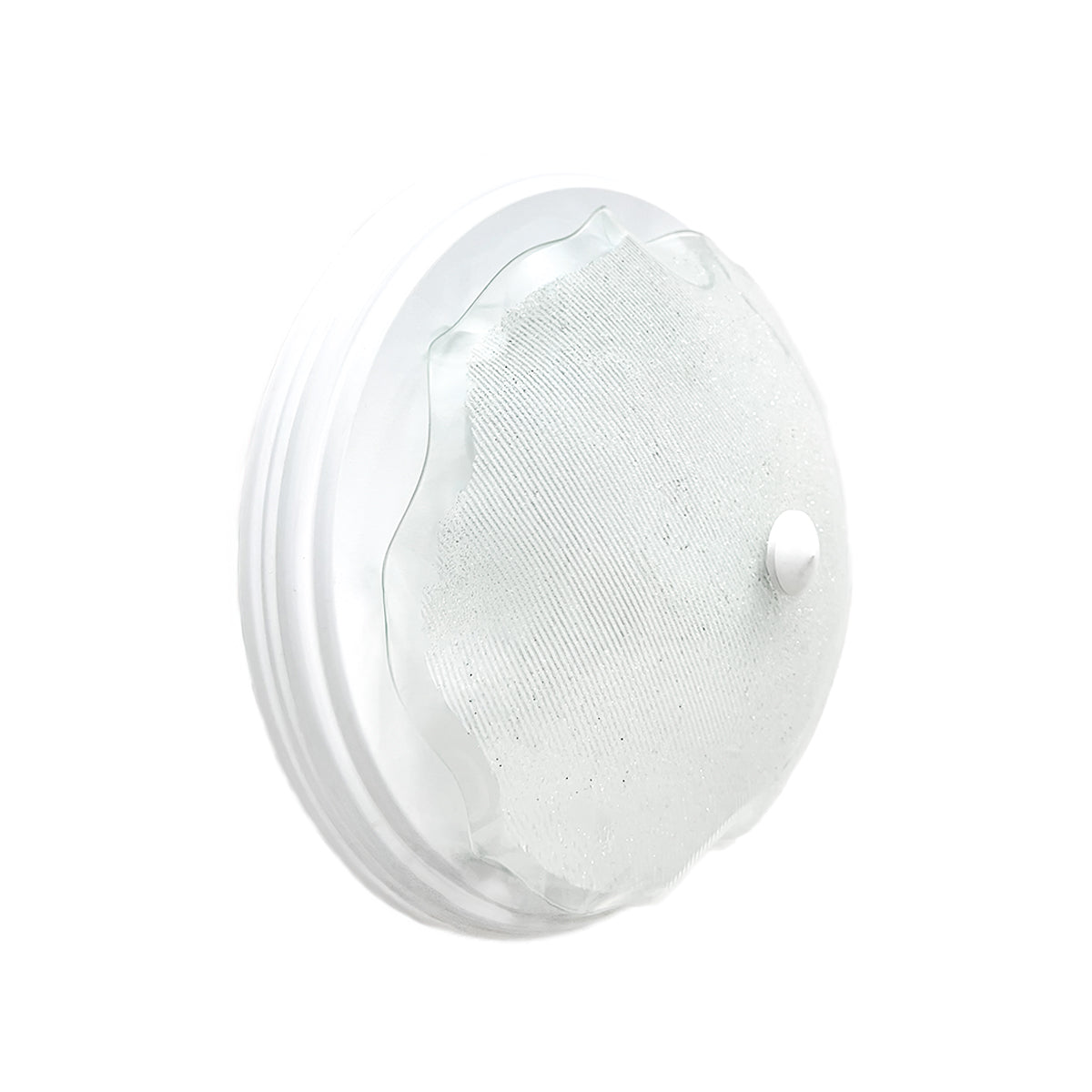 Lampara De Techo, Luz Ideal, Plafón P-42 Jumbo Blanco Diamantado