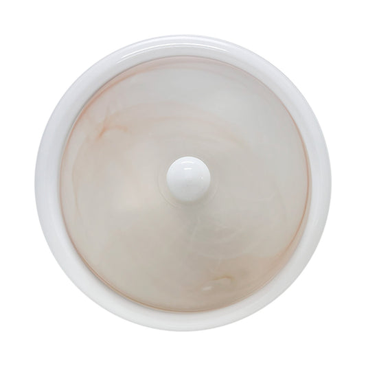 Plafon P-44 Base Blanca Pantalla Tabaco