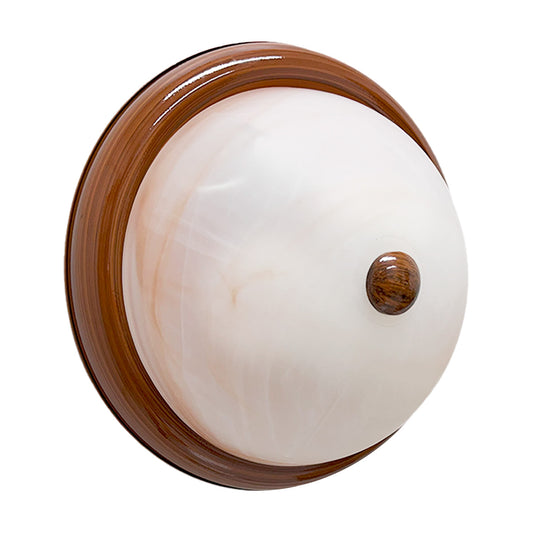 Plafon P-44 Base Madera Pantalla Tabaco