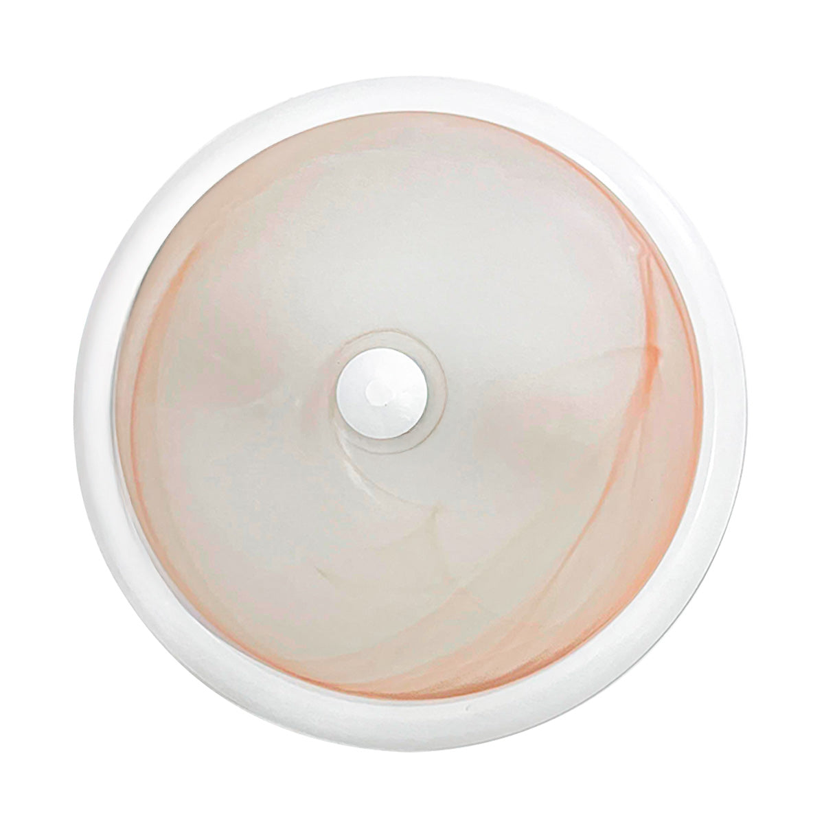 Plafón Base Metálica Color Blanco Pantalla de Cristal Domo de Cristal