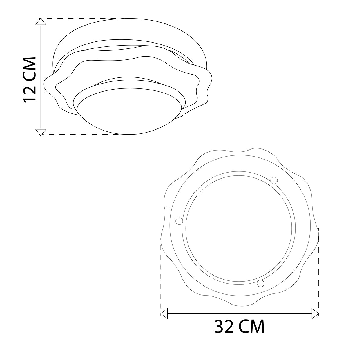 Plafon Ovni Grande Base color Madera Pantalla Diamantada