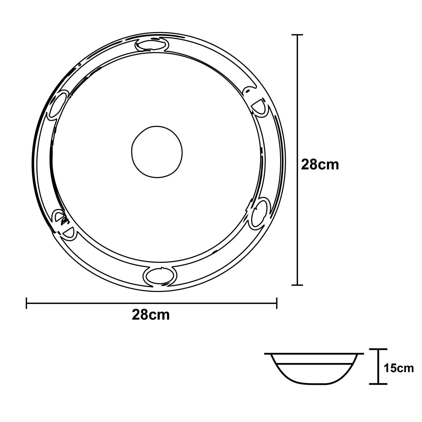 Lampara de Techo Plafón Anillos