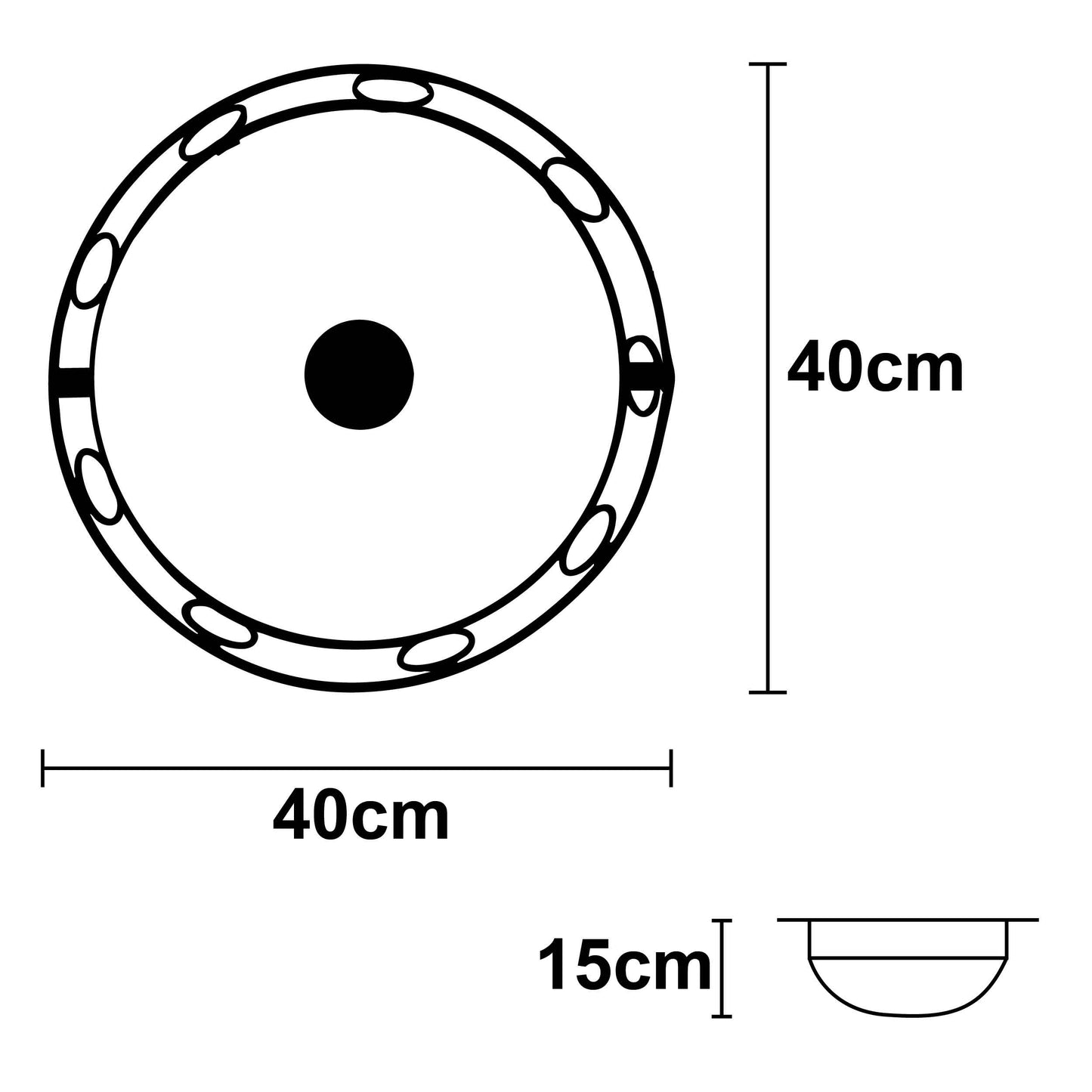 Lampara de Techo Plafón Anillos