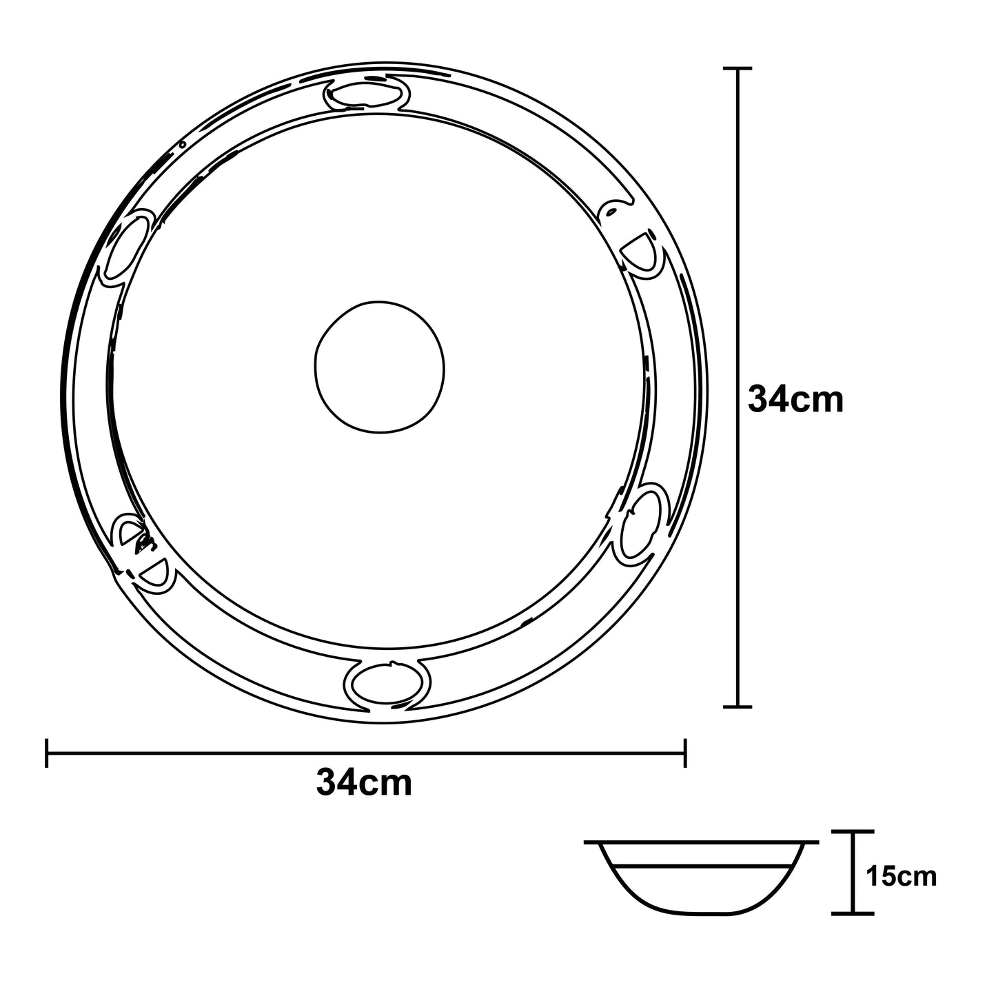 Lampara de Techo Plafón Anillos