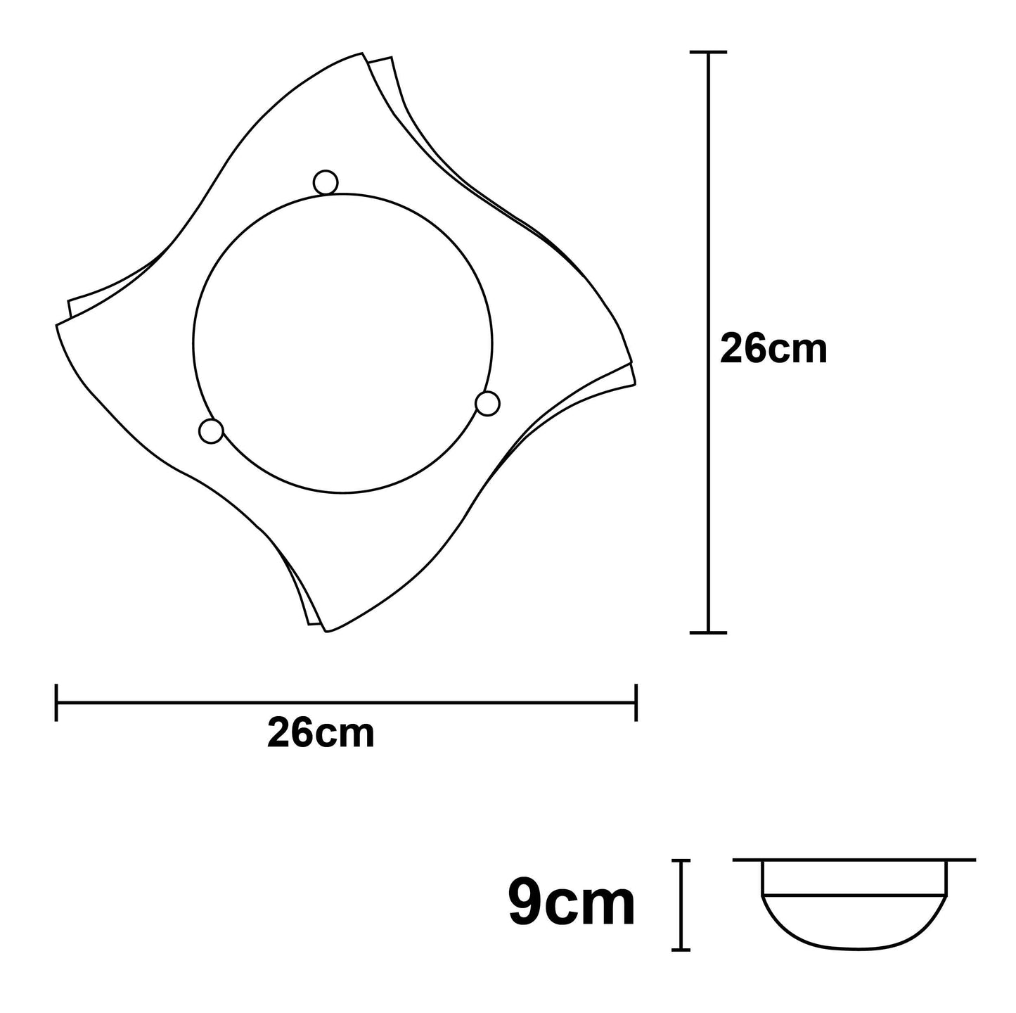 Lámpara de Techo Plafón Pañuelo