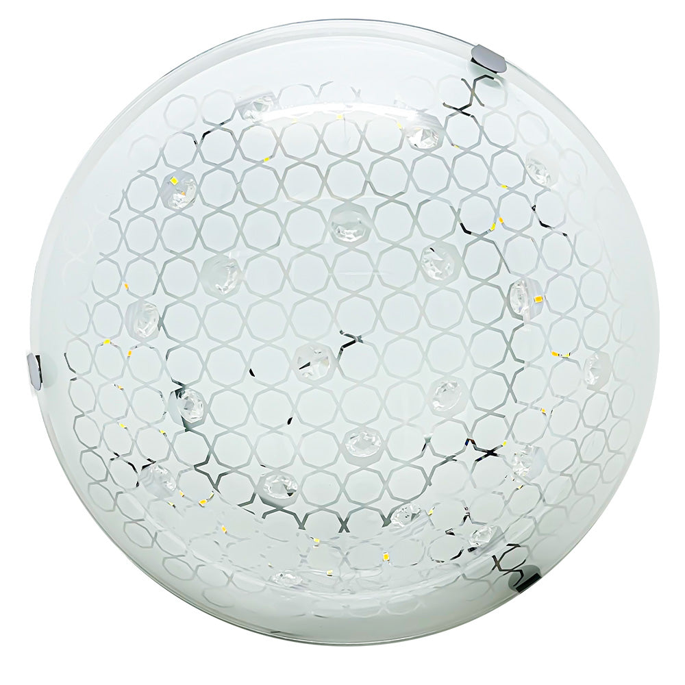 Plafón LED Tres Tonos Circular 3 uñas Panal 24w