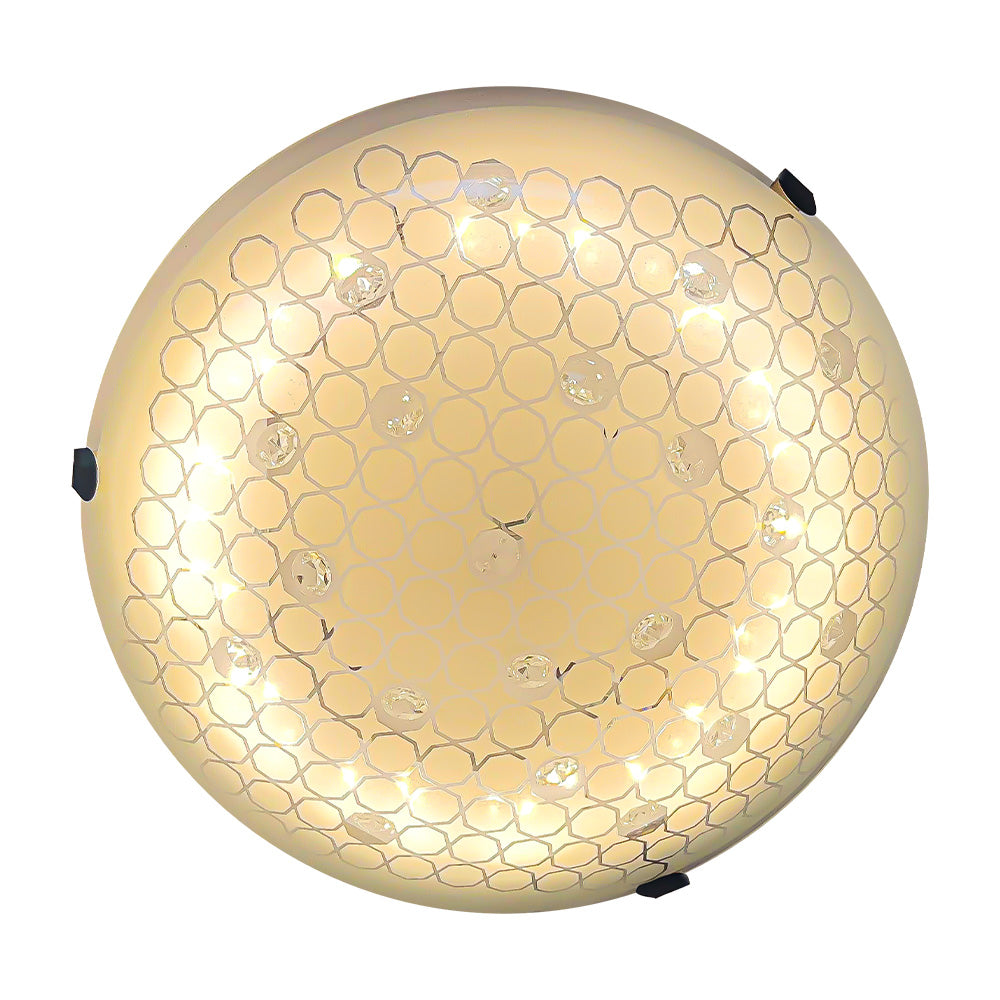 Plafón LED Tres Tonos Circular 3 uñas Panal 24w