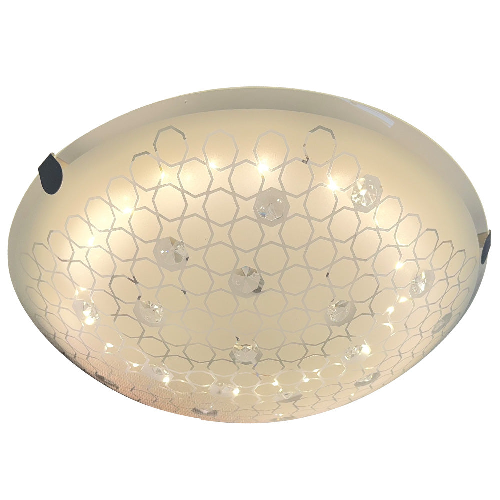 Plafón LED Tres Tonos Circular 3 uñas Panal 24w