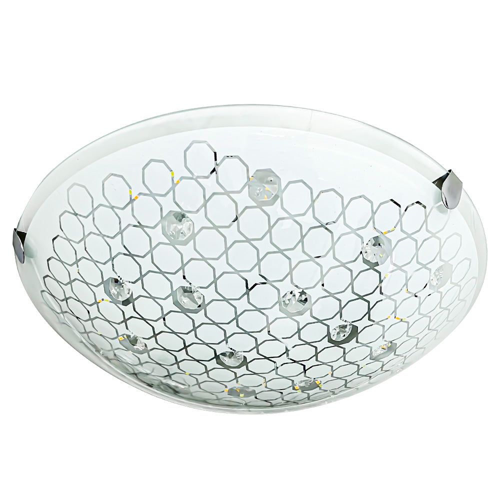 Plafón LED Tres Tonos Circular 3 uñas Panal 24w