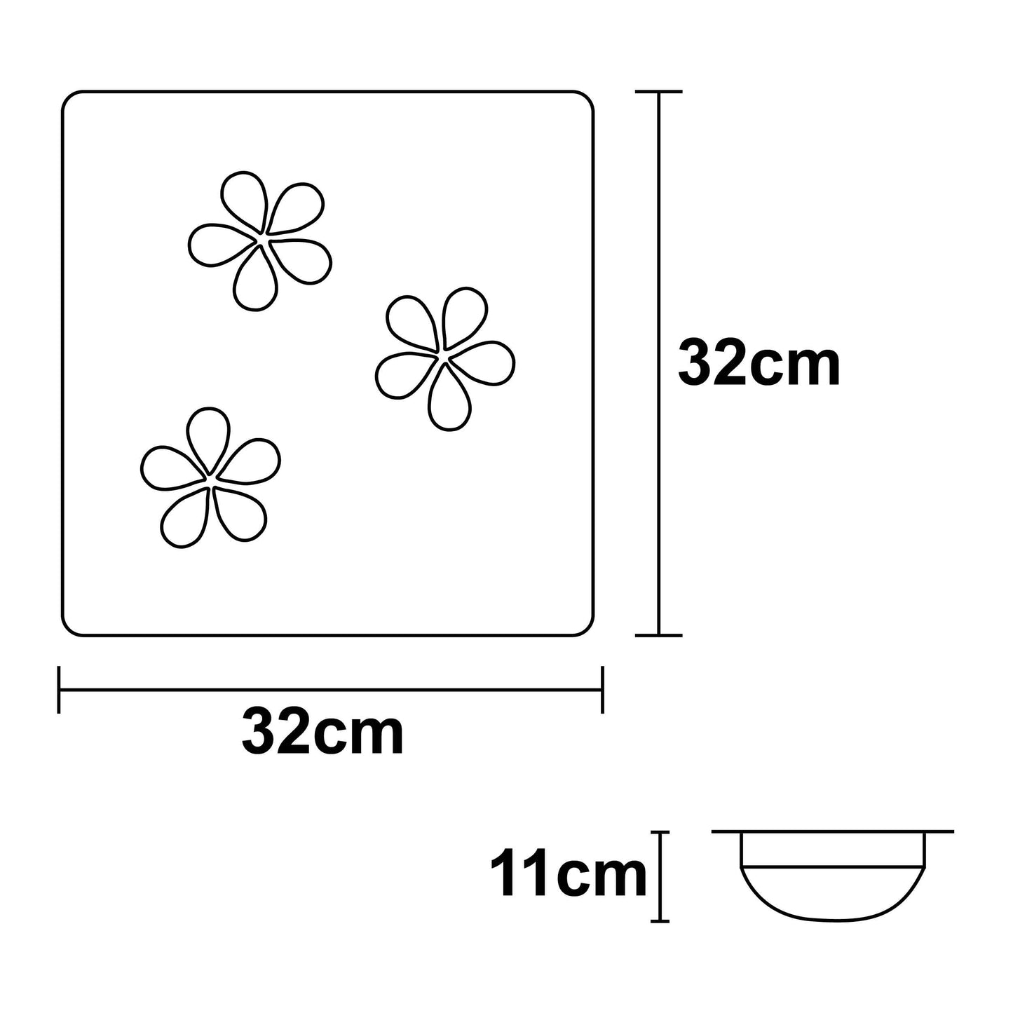 Lámpara de Techo P-75 Cuadrada