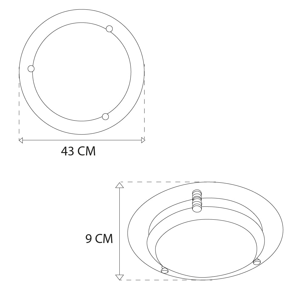 Plafón LED Tres Tonos Circular Mercurio