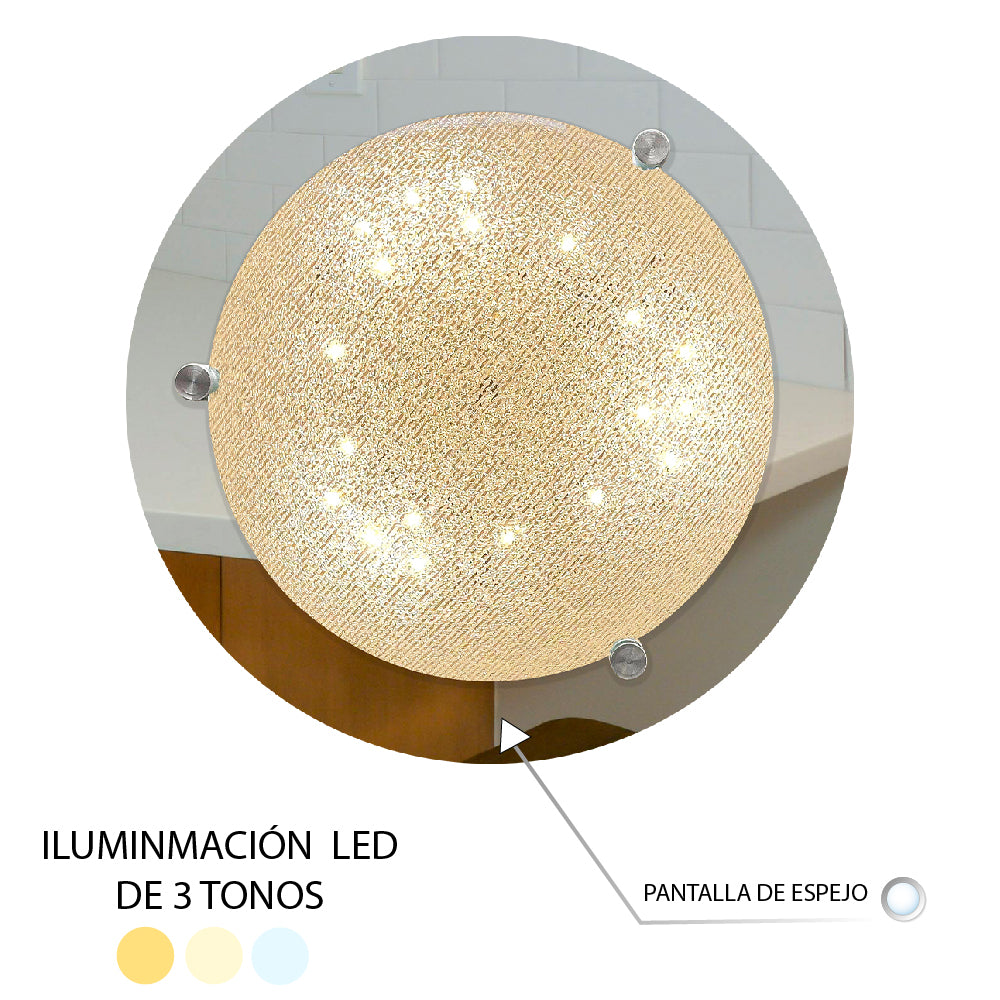 Plafón LED Tres Tonos Circular Mercurio