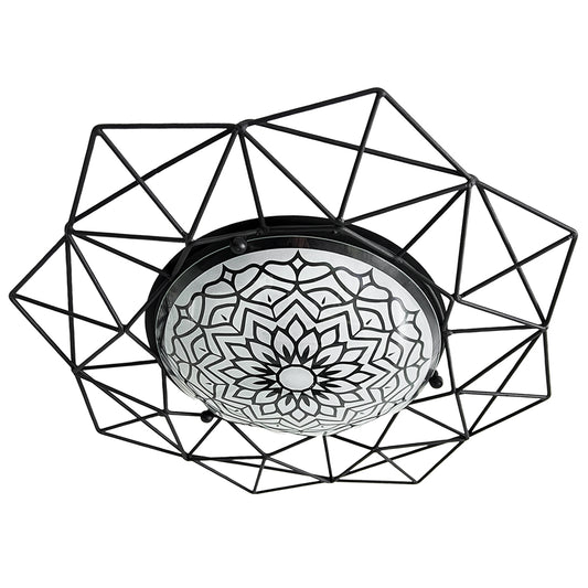 Lampara de Techo Mandala Negro LED