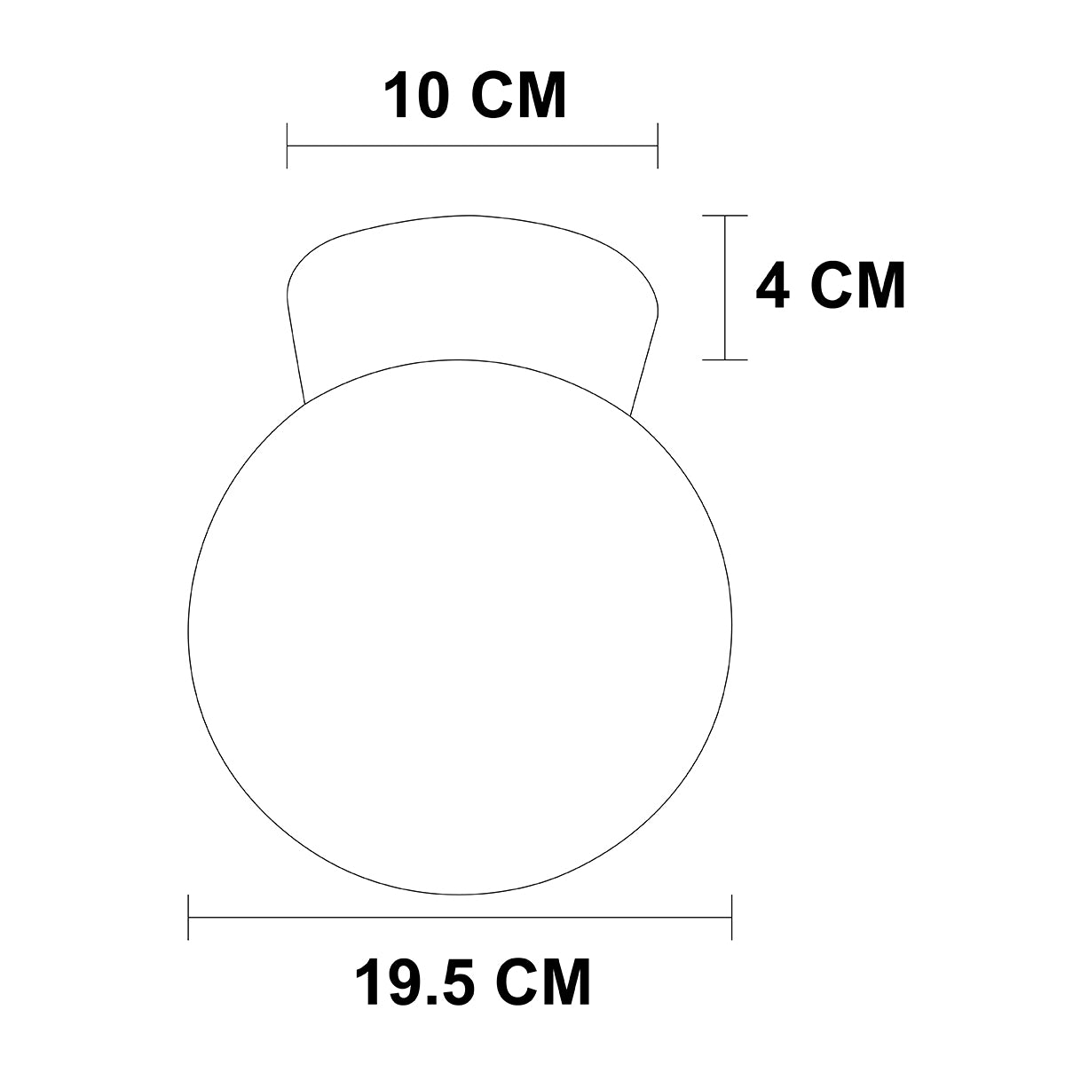 Plafon Bebedero Blanco con Globo R8