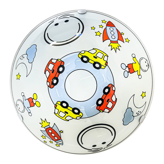 Lámpara de Techo, Pantalla de Cristal, Niño