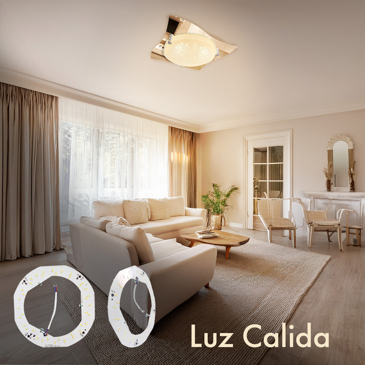 Placa LED 24W Tres Tonos Base Magnetica