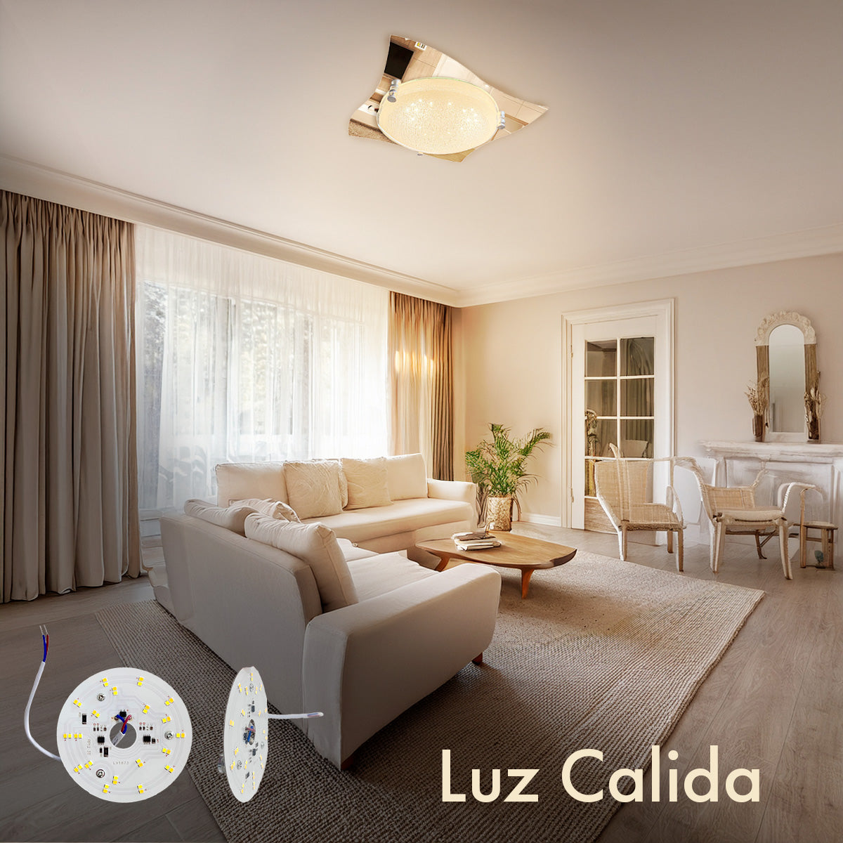 Placa LED 12W Tres Tonos Base Magnetica