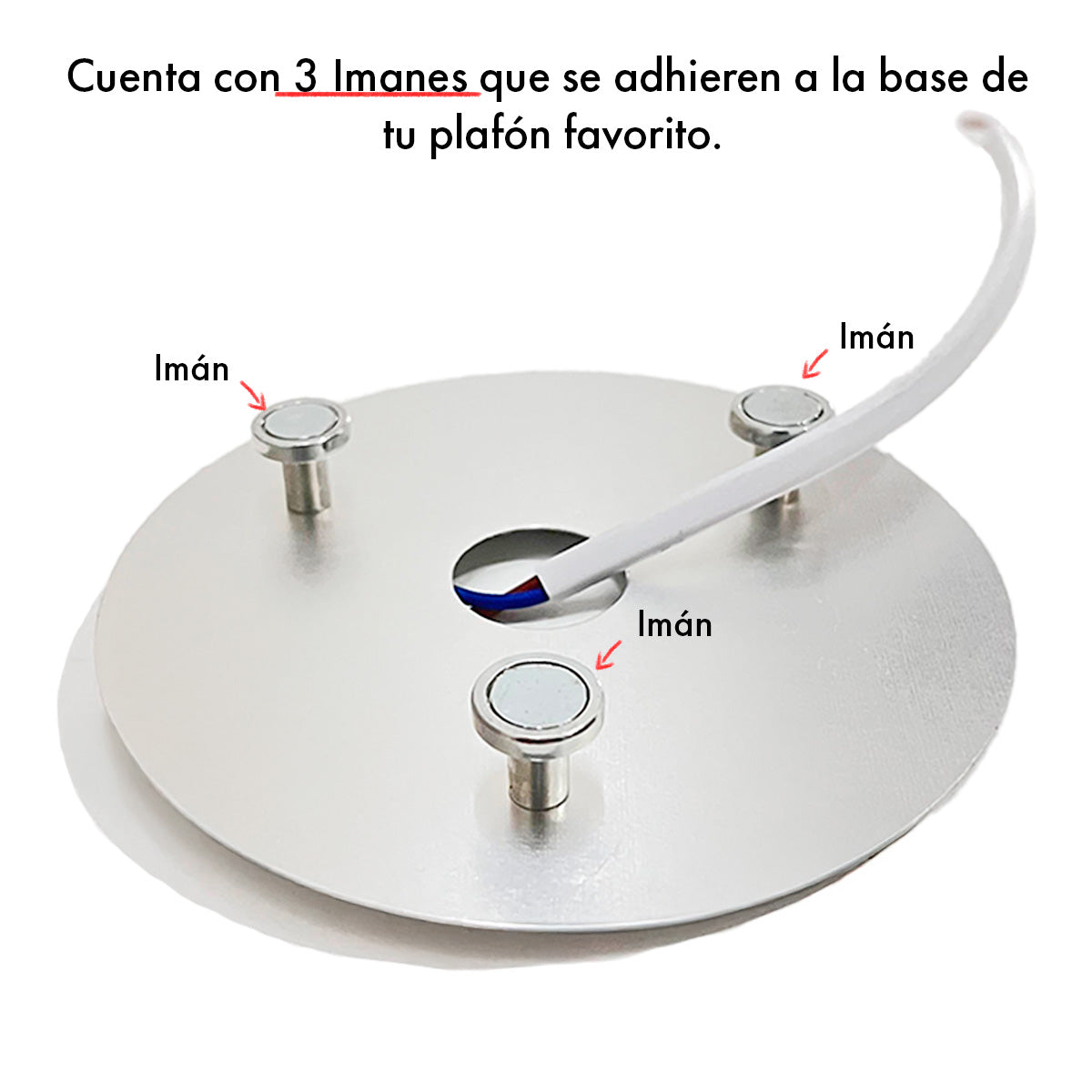 Placa LED 12W Tres Tonos Base Magnetica
