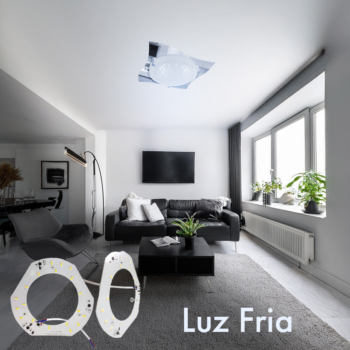 Placa LED 18W Tres Tonos Base Magnetica