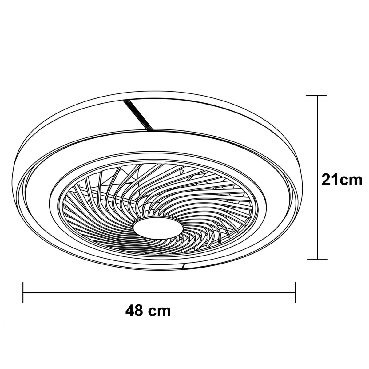 Ventilador de Techo Blanco y Negro