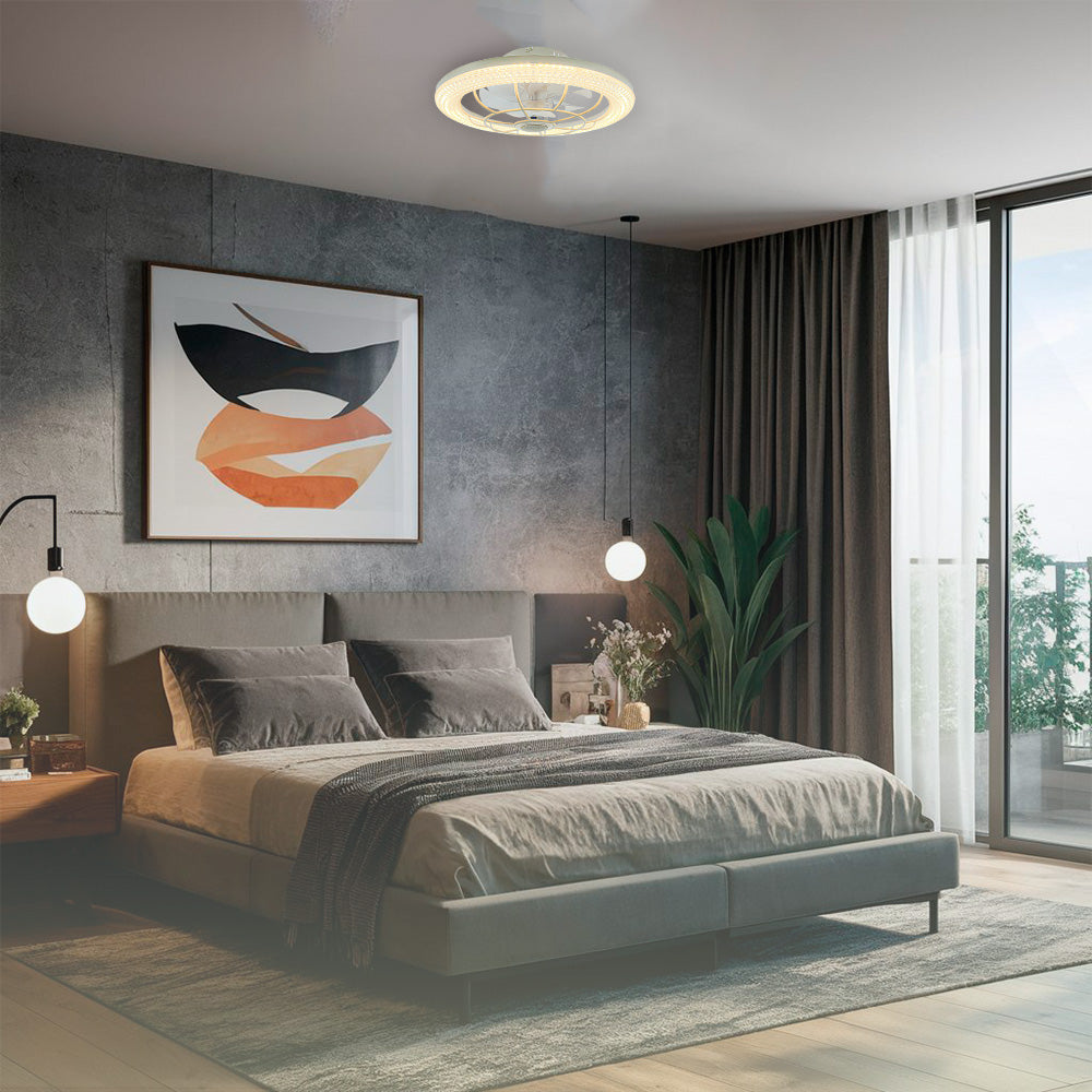 Ventilador de Techo LED  Bocina 6 Velocidades