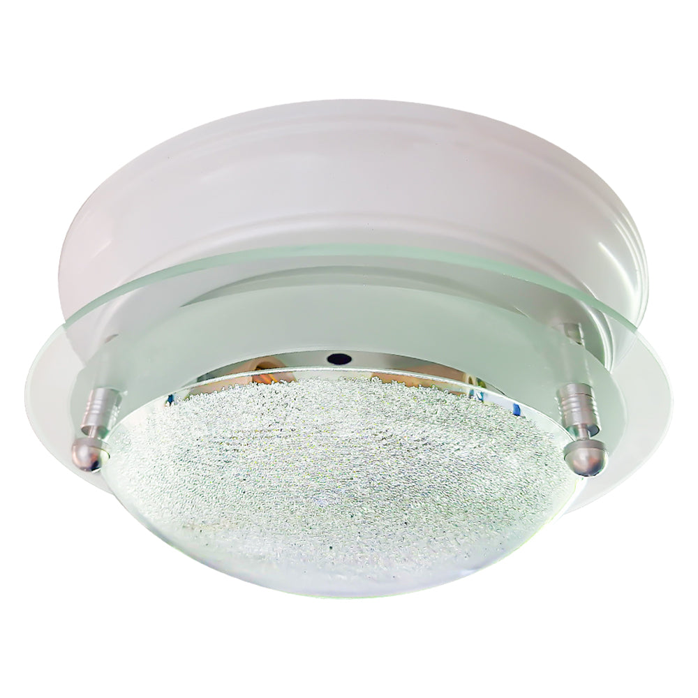 Lámpara de Techo Ovni Color Blanco Doble pantalla de Cristal