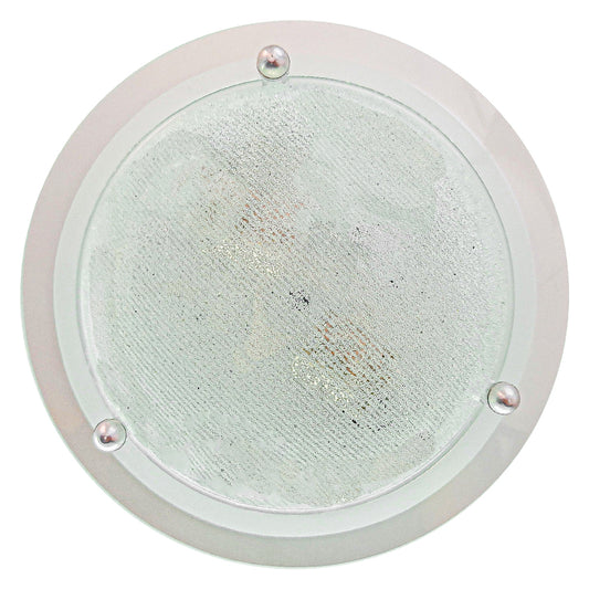 Lámpara de Techo Ovni Color Blanco Doble pantalla de Cristal