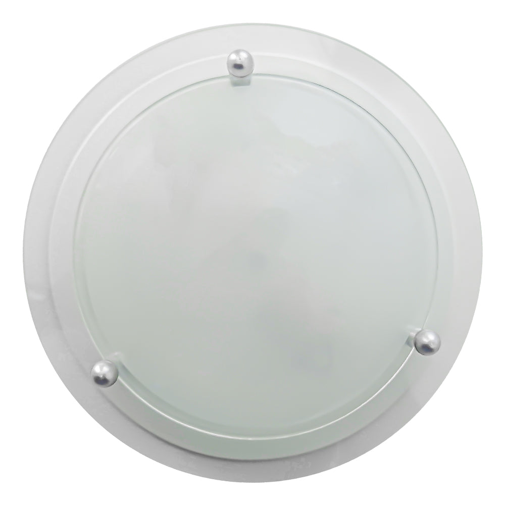 Lámpara de Techo Ovni Color Blanco Doble pantalla de Cristal