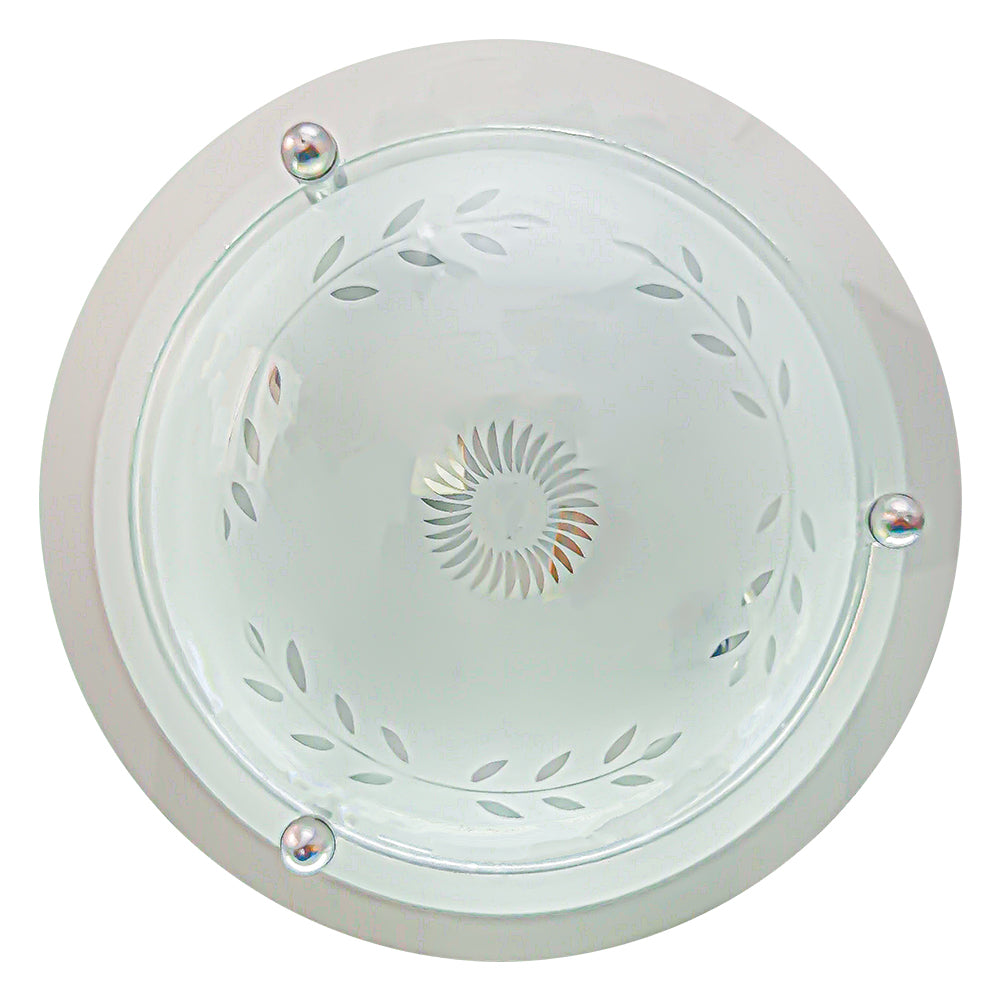 Lámpara de Techo Ovni Color Blanco Doble pantalla de Cristal