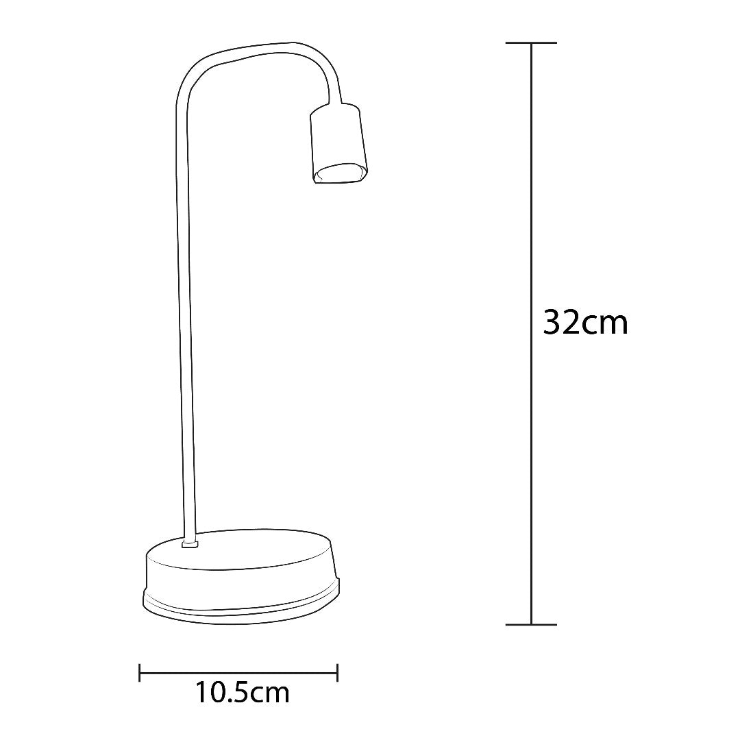 Lampara de Mesa de Brazo Flexible M-19 Con foco MR16