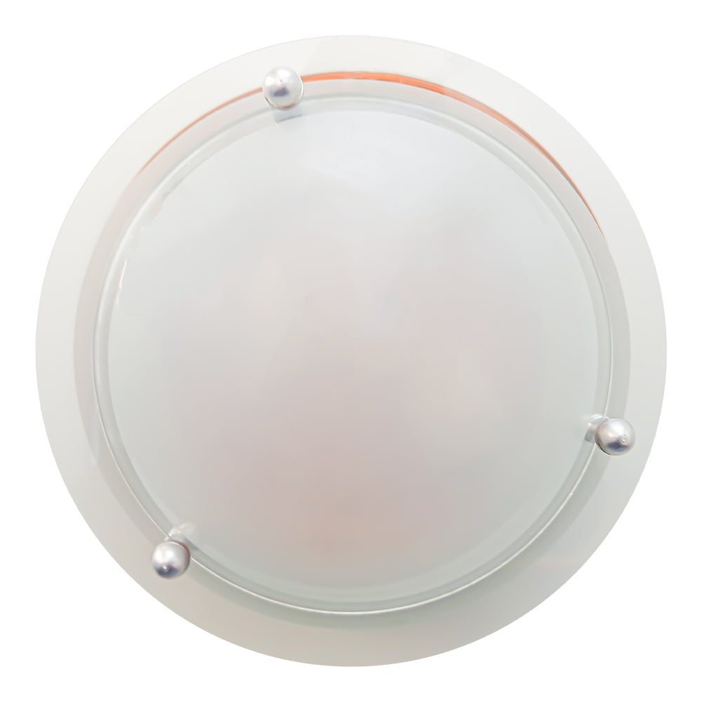 Lámpara de Techo Ovni Color Madera Doble pantalla de Cristal
